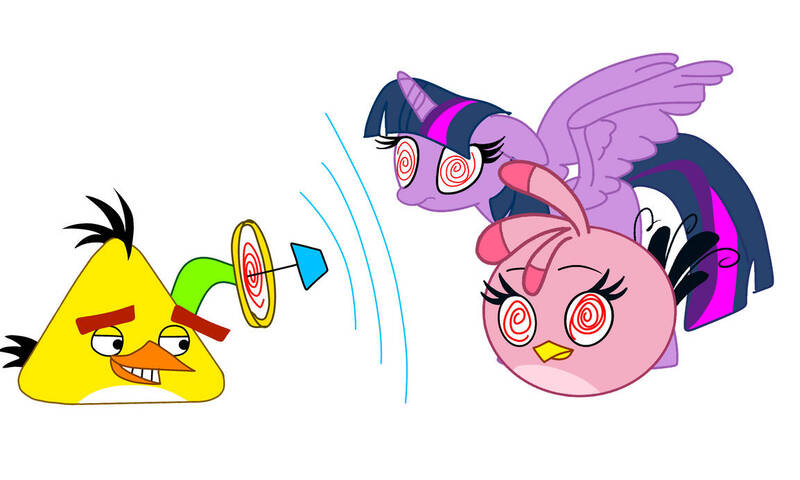 Size: 1154x692 | Tagged: safe, artist:fanvideogames, derpibooru import, twilight sparkle, twilight sparkle (alicorn), alicorn, angry birds, chuck (angry birds), female, image, jpeg, male, simple background, white background