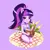 Size: 2480x2480 | Tagged: safe, artist:ikstina, derpibooru import, twilight sparkle, human, equestria girls, blushing, clothes, flower, humanized, image, looking at you, picnic, picnic blanket, png, pony ears, ponytail, reading, rock, simple background, sitting, sitting on knees, solo, swimsuit