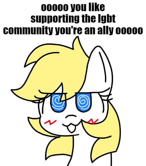Size: 500x566 | Tagged: safe, artist:aryannespetfemboy, derpibooru import, oc, oc:aryanne, earth pony, pony, :3, blushing, boykisser, female, hypno eyes, hypnosis, image, mare, mauzymice, meme, nazi, nazipone, no pupils, op is a duck, op is trying to start shit, png, pride, solo