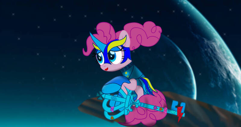 Size: 1228x651 | Tagged: safe, artist:fanvideogames, derpibooru import, pinkie pie, armor, armored pony, female, image, jpeg, sitting, solo