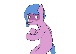 Size: 3508x2480 | Tagged: safe, artist:minxtaperino, derpibooru import, oc, oc:jun yule, unofficial characters only, pegasus, pony, blue mane, dancing, gif, image, pegasus oc, pink coat, pokemon sword and shield, pokémon, simple background, solo, transparent background, wings