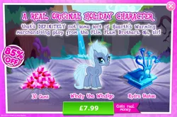Size: 1957x1295 | Tagged: safe, derpibooru import, idw, official, windy the windigo, hydra, pony, windigo, advertisement, costs real money, english, female, gameloft, gem, idw showified, image, jpeg, mare, mobile game, multiple heads, my little pony: magic princess, numbers, sale, solo, solo focus, statue, suspiciously specific denial, text, unshorn fetlocks