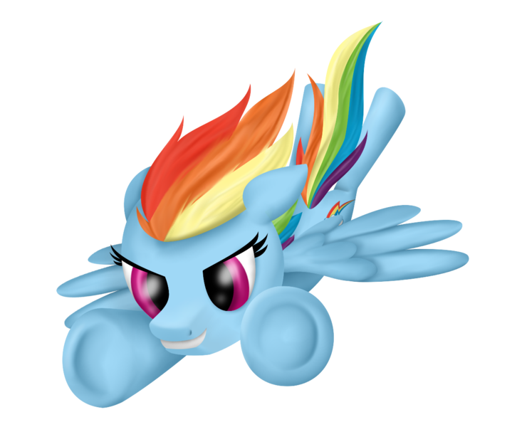 Size: 1219x1008 | Tagged: safe, artist:ariah101, derpibooru import, rainbow dash, pegasus, pony, female, flying, grin, image, mare, png, simple background, smiling, solo, transparent background, underhoof