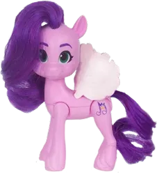 Size: 306x338 | Tagged: safe, derpibooru import, official, pipp petals, pegasus, pony, g5, 2024 franchise overview, brushable, female, image, mare, photo, png, simple background, solo, toy, transparent background