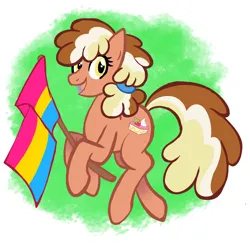 Size: 3300x3300 | Tagged: safe, artist:acluigiyoshi, derpibooru import, oc, earth pony, pony, female, image, mare, pansexual pride flag, png, pride, pride flag, solo