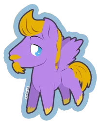 Size: 626x775 | Tagged: safe, artist:jitterbug-cafe, derpibooru import, oc, oc:purple haze, pegasus, pony, chibi, image, male, png, solo, stallion