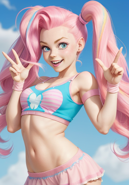 Size: 448x640 | Tagged: suggestive, derpibooru import, machine learning generated, stable diffusion, pinkie pie, human, ai content, humanized, image, png