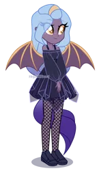 Size: 1350x2282 | Tagged: safe, artist:skyfallfrost, derpibooru import, oc, oc:dozinette melancholia, equestria girls, bat wings, clothes, dress, female, fishnets, image, png, simple background, solo, transparent background, wings