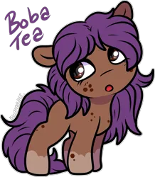 Size: 1429x1638 | Tagged: safe, artist:sexygoatgod, derpibooru import, oc, oc:boba tea, unofficial characters only, earth pony, pony, adoptable, chibi, female, image, png, sale, simple background, solo, transparent background