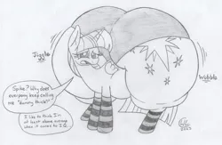 Size: 1086x708 | Tagged: suggestive, artist:lukewarmluke, derpibooru import, twilight sparkle, twilight sparkle (alicorn), alicorn, butt, chubby, clothes, dummy thicc, fat, folded wings, horn, huge butt, hyper, hyper butt, image, impossibly large butt, large butt, png, socks, traditional art, twibutt, twilard sparkle, underwear, wide hips, wings