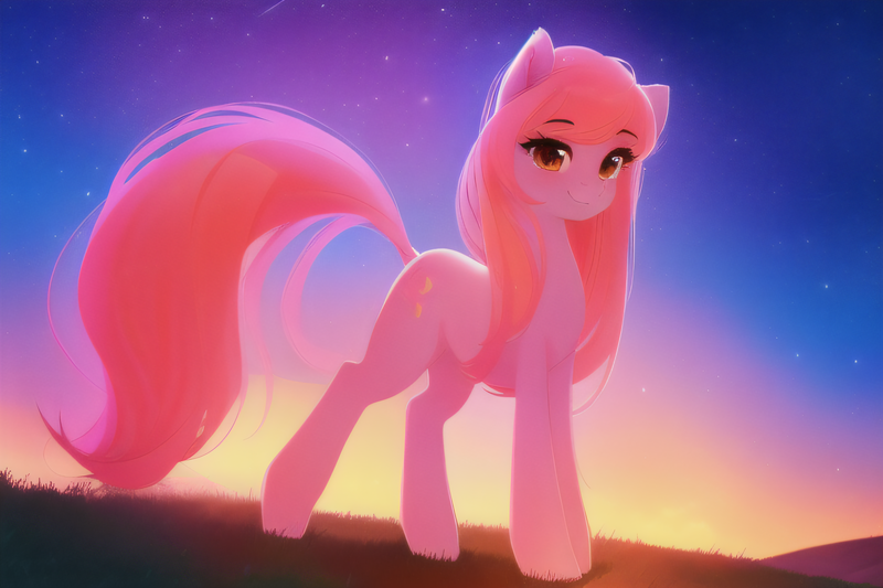 Size: 3840x2560 | Tagged: safe, artist:ocillus, derpibooru import, machine learning assisted, oc, earth pony, pony, g5, g4, glow, glowing horn, horn, image, my little pony, original character do not steal, png, sunrise