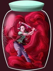 Size: 2250x3000 | Tagged: semi-grimdark, artist:sixes&sevens, derpibooru import, starlight glimmer, fanfic:the sunset archives, all bottled up, equestria girls, anger magic, angry, baseball bat, blood, broken glass, clothes, fanfic art, female, image, injured, magic, png, solo, torn clothes