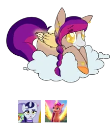 Size: 1080x1228 | Tagged: safe, artist:crumbelinadicarmello, derpibooru import, screencap, oc, pegasus, pony, g5, my little pony: a new generation, spoiler:my little pony: a new generation, base used, bracelet, braid, cloud, colored hooves, ear piercing, earring, g4, glow, glowing wings, golden eyes, image, jewelry, lying down, lying on a cloud, on a cloud, parent:moonlight raven, parent:sunny starscout, piercing, png, simple background, sitting, sitting on cloud, transparent background, wings