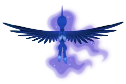 Size: 5400x3600 | Tagged: safe, artist:flamevulture17, derpibooru import, princess luna, alicorn, pony, absurd resolution, female, flying, image, looking up, mare, png, simple background, solo, spread wings, transparent background, vector, wings