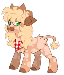 Size: 3114x3660 | Tagged: safe, artist:crazysketch101, derpibooru import, oc, oc:sweet tea, cow, bandana, cowboy hat, hat, image, png