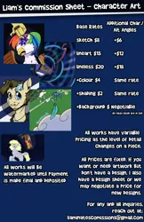 Size: 3300x5100 | Tagged: safe, artist:lightgraphicsdraws, derpibooru import, derpy hooves, discord, doctor whooves, open skies, time turner, oc, oc:light graphics, oc:tick tock, earth pony, gryphon, pegasus, pony, unicorn, advertisement, background, background pony, bowties are cool, broken horn, chaos, chaos magic, commission, commission info, doctor who, feather, horn, image, png, rule 63, space, tardis, time vortex