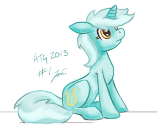 Size: 500x400 | Tagged: safe, artist:neriad, derpibooru import, lyra heartstrings, pony, unicorn, atg 2013, image, jpeg, newbie artist training grounds, solo