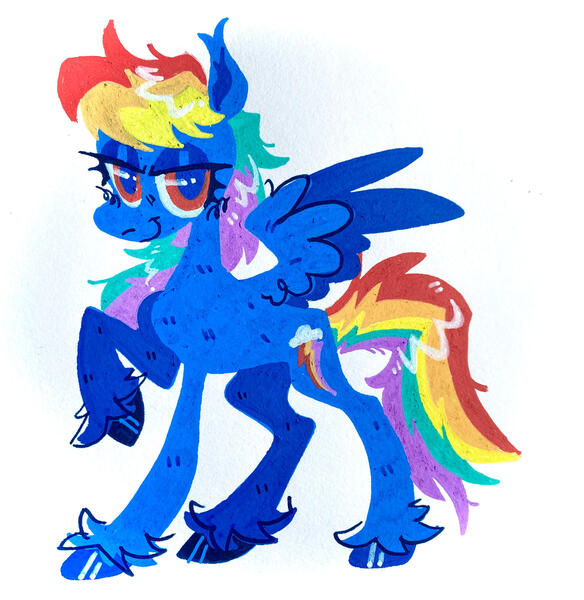 Size: 1920x1974 | Tagged: safe, artist:bishopony, derpibooru import, rainbow dash, pegasus, pony, image, jpeg, looking at you, simple background, solo, unshorn fetlocks, white background