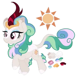 Size: 623x620 | Tagged: safe, artist:monochrome-sunsets, derpibooru import, kirin, image, magical lesbian spawn, offspring, parent:princess celestia, parent:rain shine, png, simple background, solo, transparent background