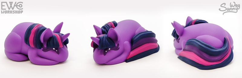 Size: 2000x645 | Tagged: safe, artist:sunny way, derpibooru import, twilight sparkle, pony, unicorn, 3d print, art, artwork, bun, buns, craft, cute, ewc workshop, female, figurine, happy, horn, image, irl, little buns, painting, photo, png, sculpture, smiling, solo, statue