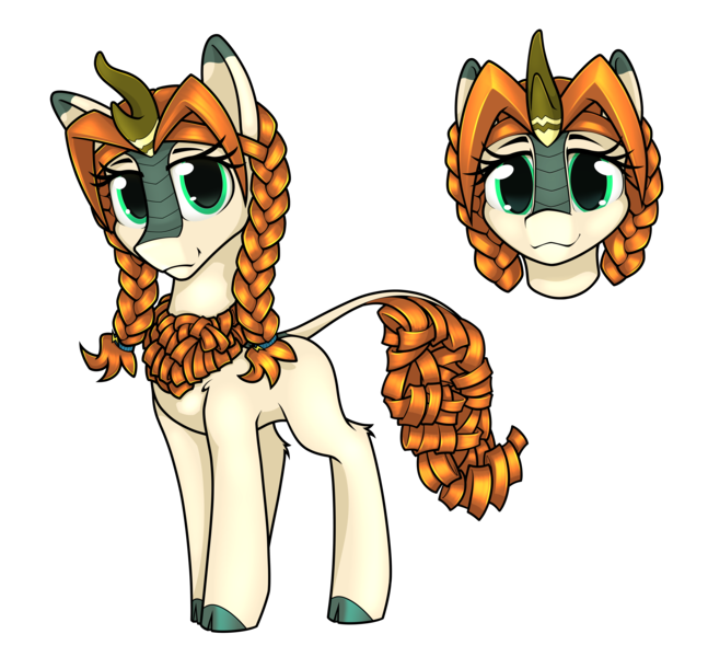 Size: 6880x6380 | Tagged: safe, artist:dacaoo, derpibooru import, oc, unofficial characters only, kirin, braid, curly hair, image, kirin oc, looking at you, png, simple background, smiling, transparent background