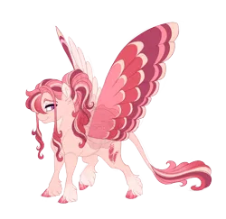 Size: 3500x3400 | Tagged: safe, artist:gigason, derpibooru import, oc, oc:love poetry, pegasus, pony, colored wings, female, image, mare, multicolored wings, png, simple background, solo, transparent background, wings