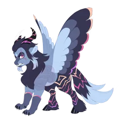 Size: 5300x5400 | Tagged: safe, artist:gigason, derpibooru import, oc, oc:stormy night, hybrid, absurd resolution, image, interspecies offspring, male, offspring, parent:rainbow dash, parent:storm king, png, simple background, solo, transparent background