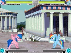 Size: 1080x810 | Tagged: safe, derpibooru import, applejack, fluttershy, pinkie pie, rainbow dash, rarity, twilight sparkle, fighting is magic, fighting is magic extra stages, game, image, jpeg, temple