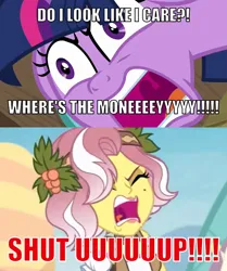 Size: 640x766 | Tagged: safe, derpibooru import, edit, edited screencap, screencap, twilight sparkle, twilight sparkle (alicorn), vignette valencia, alicorn, pony, a trivial pursuit, equestria girls, equestria girls series, rollercoaster of friendship, angry, english, female, image, mare, meme, png, rage, ragelight sparkle, this is trivia trot, translation, yelling