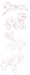 Size: 866x2147 | Tagged: safe, artist:kiki-kit, derpibooru import, applejack, pinkie pie, rarity, spike, twilight sparkle, earth pony, pony, unicorn, female, image, male, monochrome, png, shipping, sketch, sketch dump, sparity, straight, unicorn twilight