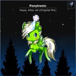 Size: 1400x1400 | Tagged: safe, artist:tidalwav-3, derpibooru import, oc, oc:ponytronic, unofficial characters only, pegasus, pony, blushing, hat, image, party hat, png, solo, stars