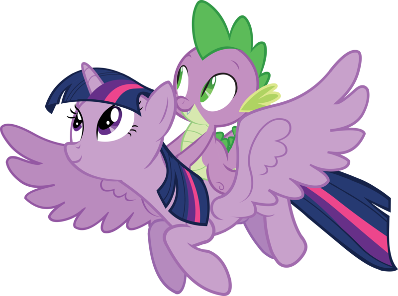 Size: 6638x4942 | Tagged: safe, derpibooru import, official, spike, twilight sparkle, twilight sparkle (alicorn), alicorn, dragon, pony, .svg available, female, flying, g4, image, male, mare, png, riding, riding a pony, simple background, transparent background, vector