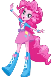 Size: 2076x3170 | Tagged: safe, derpibooru import, official, pinkie pie, human, equestria girls, .svg available, equestria girls prototype, female, image, png, simple background, solo, stock vector, transparent background, vector