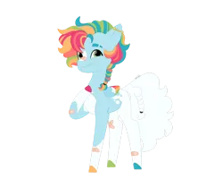 Size: 1280x1024 | Tagged: safe, artist:itstechtock, derpibooru import, granny smith, oc, oc:lucky duck, pegasus, pony, colored wings, image, multicolored wings, png, simple background, solo, transparent background, wings