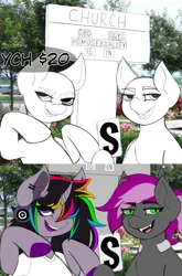 Size: 985x1496 | Tagged: safe, artist:woofpoods, derpibooru import, oc, pony, chaos, chaotic, commission, funny, image, meme, photo, png, your character here