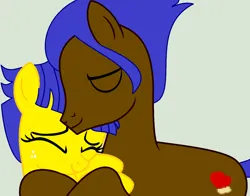 Size: 1228x964 | Tagged: safe, artist:brightstar40k, derpibooru import, oc, oc:diamond hoof, oc:hard hoof, unofficial characters only, earth pony, father and child, father and daughter, female, hug, image, male, png