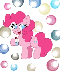 Size: 2137x2540 | Tagged: safe, artist:cinematic-fawn, derpibooru import, pinkie pie, pony, cupcake, food, image, png, solo