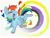 Size: 1280x970 | Tagged: safe, alternate version, artist:cutepencilcase, derpibooru import, rainbow dash, pegasus, pony, eyes closed, heart, image, jpeg, mouthpiece, nonbinary pride flag, politics, pride, pride flag, simple background, smiling, solo, white background