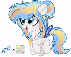 Size: 672x540 | Tagged: safe, derpibooru import, oc, oc:altersmay earth, ponified, unofficial characters only, earth pony, pegasus, pony, colored wings, female, filly, flying, foal, fusion, happy, heterochromia, image, jewelry, jpeg, male, mare, necklace, older altersmay earth, open mouth, planet ponies, simple background, white background, wings