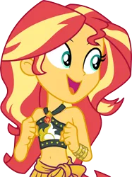 Size: 3000x4016 | Tagged: safe, derpibooru import, sunset shimmer, equestria girls, equestria girls series, unsolved selfie mysteries, .ai available, belly button, clothes, female, geode of empathy, image, magical geodes, png, simple background, solo, swimsuit, transparent background, vector