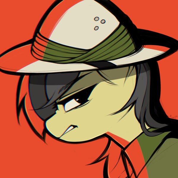 Size: 2048x2048 | Tagged: safe, artist:minekoo2, derpibooru import, daring do, pegasus, pony, angry, bust, female, image, jpeg, mare, scowl, solo