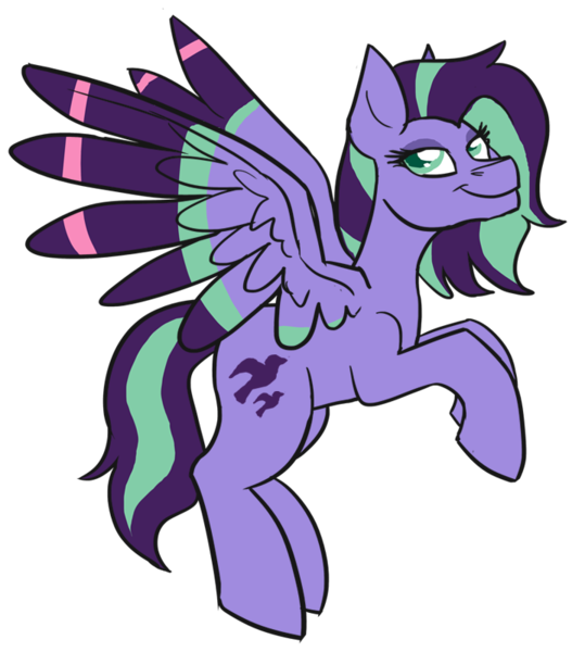 Size: 719x800 | Tagged: safe, artist:wiggles, derpibooru import, oc, oc:windy wiggles, pegasus, pony, colored wings, female, fusion, image, mare, multicolored wings, png, simple background, solo, transparent background, wings