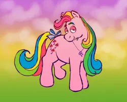 Size: 1280x1024 | Tagged: safe, artist:msponies, derpibooru import, parasol (g1), earth pony, pony, g1, image, jewelry, male, necklace, png, pride, pride flag, solo, stubble, trans male, transgender, transgender pride flag