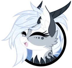 Size: 700x661 | Tagged: safe, artist:crystal-tranquility, derpibooru import, oc, oc:amara, unofficial characters only, pony, bust, horns, image, png, portrait, simple background, solo, transparent background