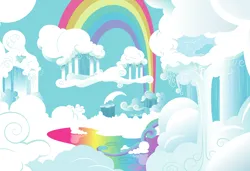 Size: 8724x5971 | Tagged: safe, derpibooru import, official, .svg available, cloud, cloudsdale, g4, high res, image, liquid rainbow, png, rainbow, simple background, sky, stock vector, transparent background, vector