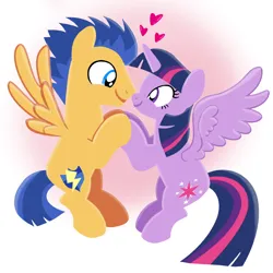 Size: 1400x1400 | Tagged: safe, artist:mlplary6, derpibooru import, flash sentry, twilight sparkle, twilight sparkle (alicorn), alicorn, pegasus, pony, female, flashlight, flying, heart, holding hooves, image, looking at each other, looking at someone, love, male, mare, png, shipping, smiling, smiling at each other, stallion, straight