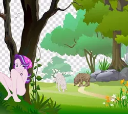 Size: 446x399 | Tagged: suggestive, derpibooru import, starlight glimmer, human, wolf, equestria girls, barefoot, covering, covering mouth, feet, female, hiding, hunting, image, jpeg, male, nudity, smell, smelling, sniffing, trace, tracks, wolves