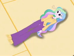 Size: 3866x2900 | Tagged: safe, artist:diegosagiro, derpibooru import, princess celestia, equestria girls, doll, dollified, english, female, image, inanimate tf, jpeg, on floor, principal celestia, solo, toy, transformation, watch, wristwatch