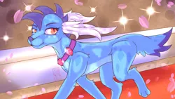 Size: 1920x1080 | Tagged: safe, artist:drawingkitty24, derpibooru import, princess ember, dog, equestria girls, camera flashes, carpet, collar, colored belly, concave belly, countershading, detailed, detailed background, dog collar, dogified, ear fluff, ember the dog, equestria girls 10th anniversary, equestria girls-ified, eyebrows, eyelashes, eyeshadow, female, image, leg fluff, lighting, looking at you, makeup, pale belly, paws, png, red carpet, slim, slit pupils, soft shading, solo, solo female, species swap, tail, tail fluff, thin