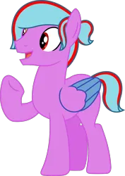 Size: 3010x4245 | Tagged: safe, artist:melodiousmarci, derpibooru import, oc, oc:zapper notes, pegasus, pony, image, inkscape, male, open mouth, png, ponytail, raised hoof, simple background, solo, stallion, transparent background, vector